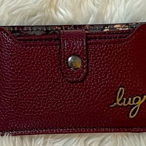 NWOT: LUG Fall 22 Box Exclusive Style, Lift Vegan Leather Wallet in Wine.